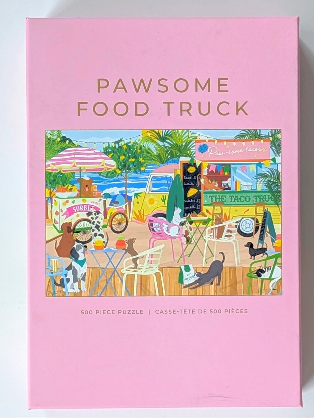 Hobbry Pawsome Food Truck 500 Piece Jigsaw Puzzle Rachel Joanis